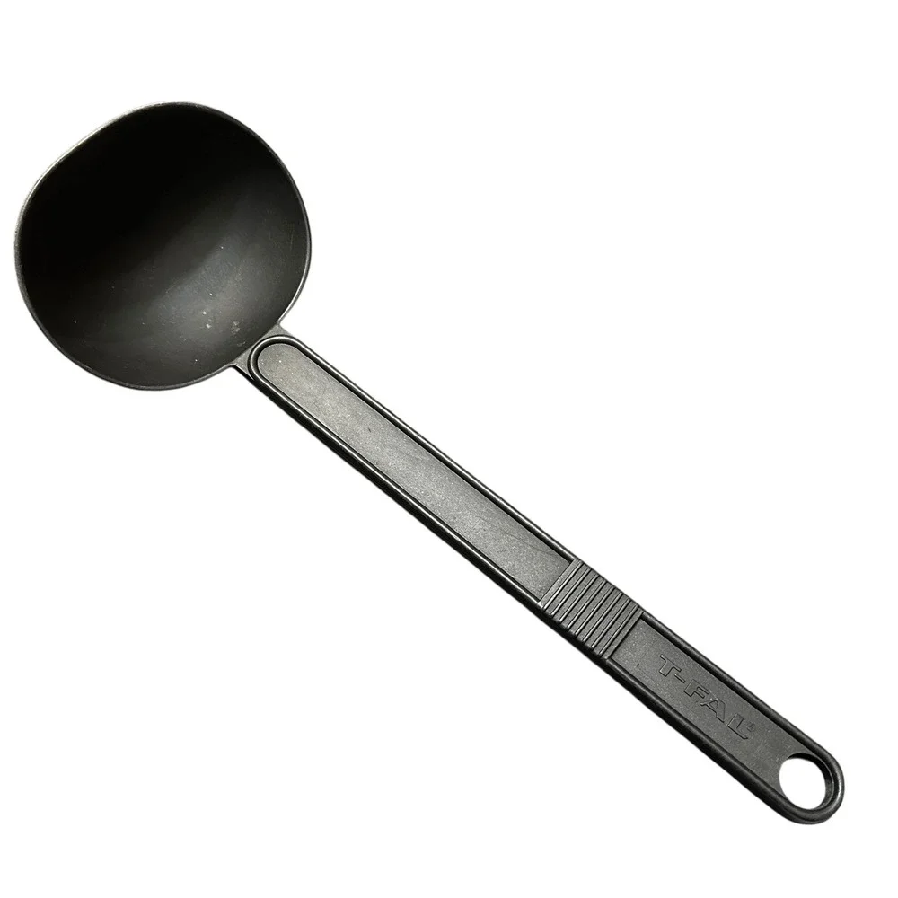 Vintage T-Fal Black‎ Plastic Ladle Soup Serving Kitchen Utensil Made in Canada